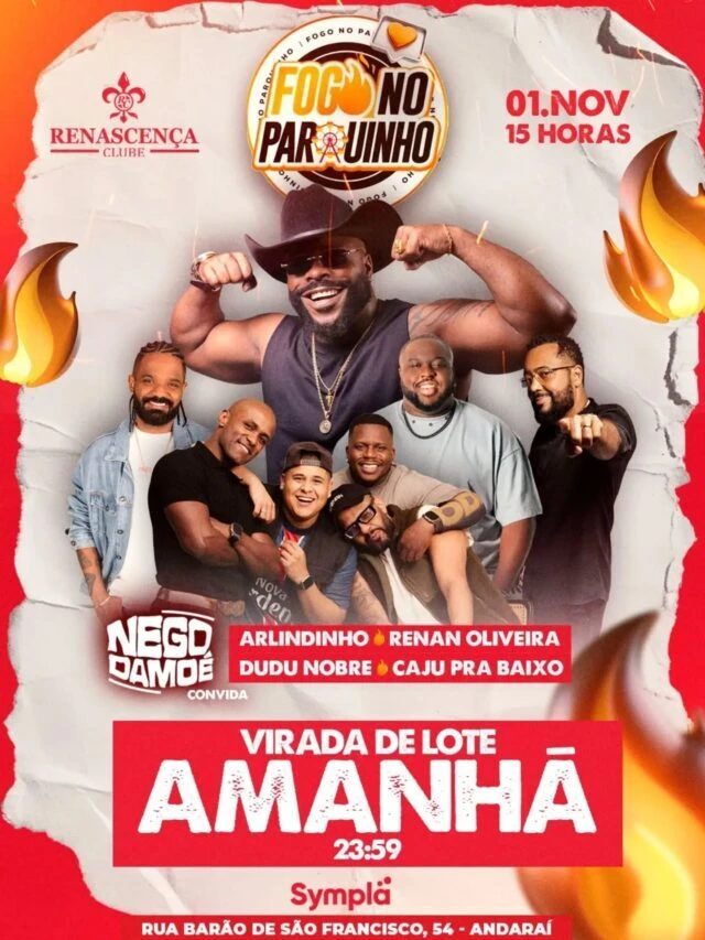 Amanhã é a virada de lote do Fogo no Parquinho, e quem garante o ingresso antes das 23h59 chega no domingo com a festa…
