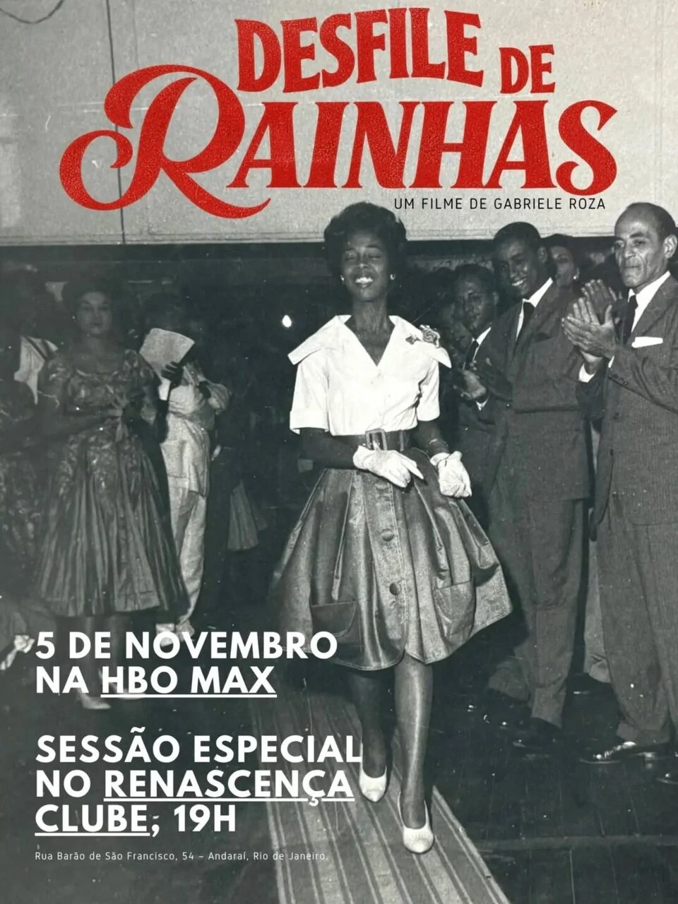 Dia 5 de novembro, às 19h, tem exibição do filme Desfile de Rainhas no Renascença Clube! ✨ O documentário, que estreia…
